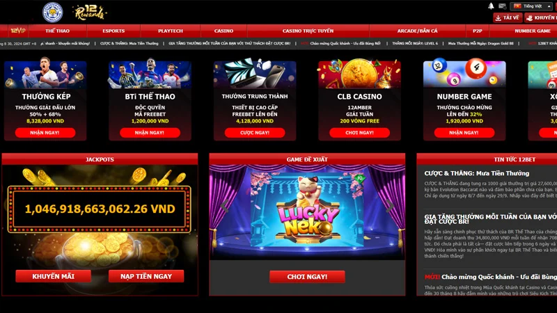 Ưu điểm thu hút người chơi của 12 bet.mm
